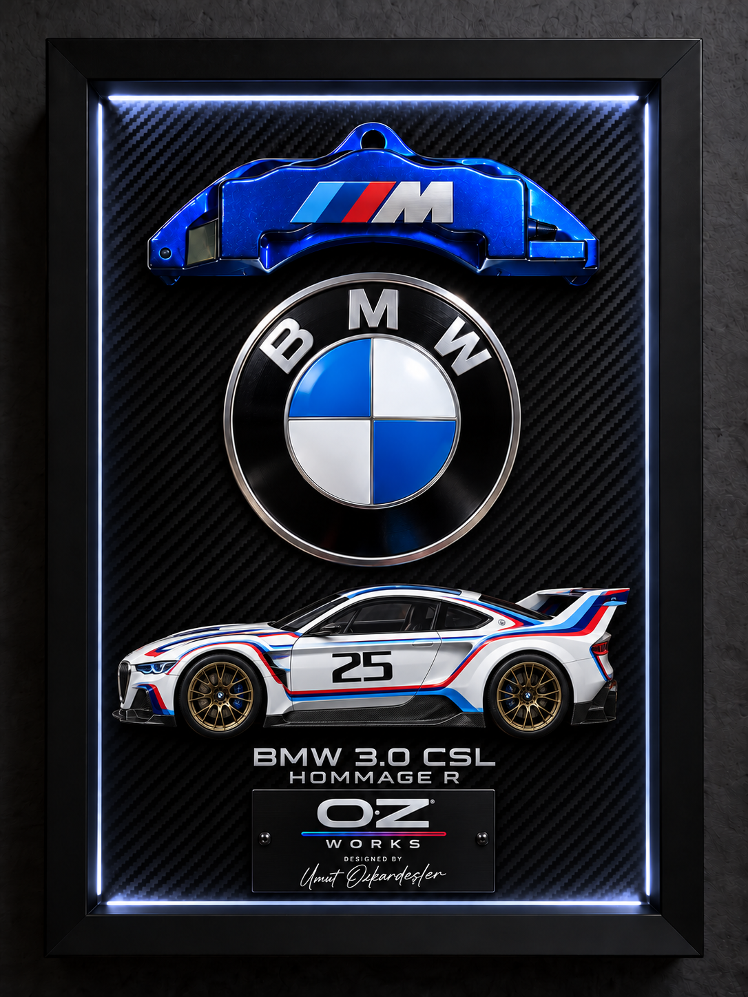 BMW 3.0 CSL Çerçeveli Model Tablo