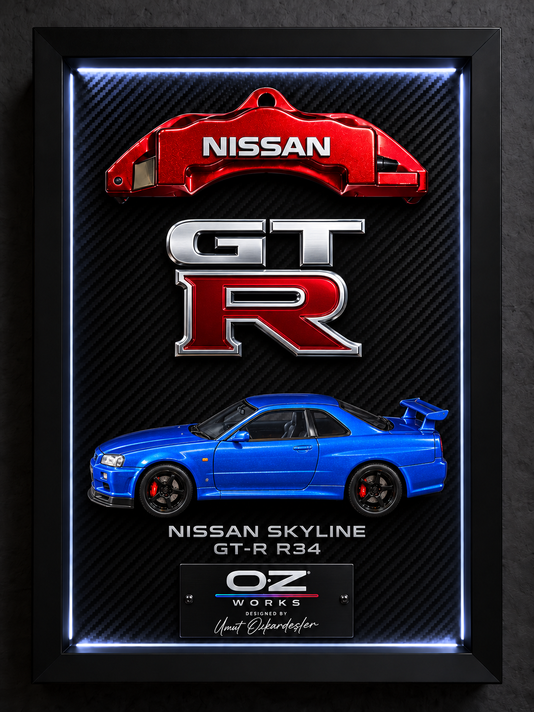 Nissan Skyline GT-R R34 Çerçeveli Model Tablo