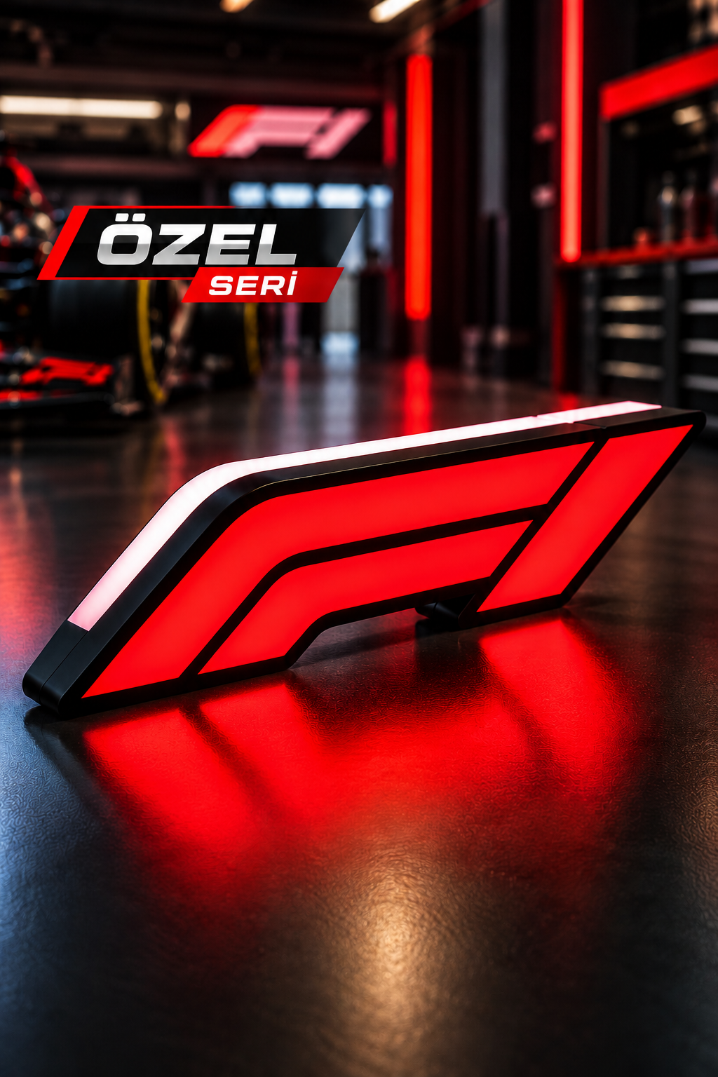 Formula 1 LED Logo – Özel Seri | 25 cm