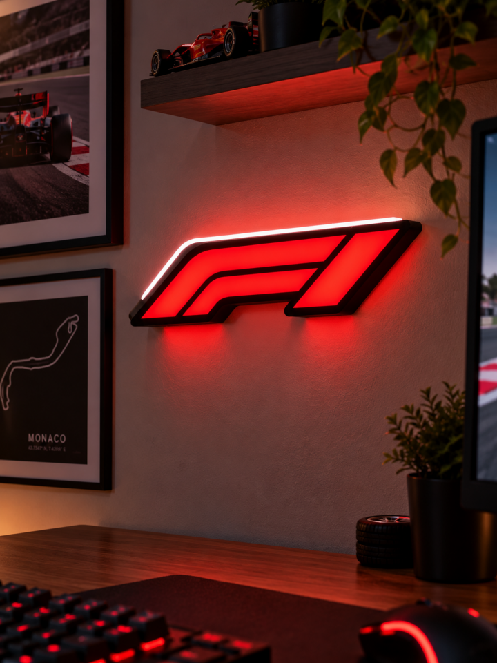 Formula 1 LED Logo – Dekoratif LED Aydınlatma Özel Seri