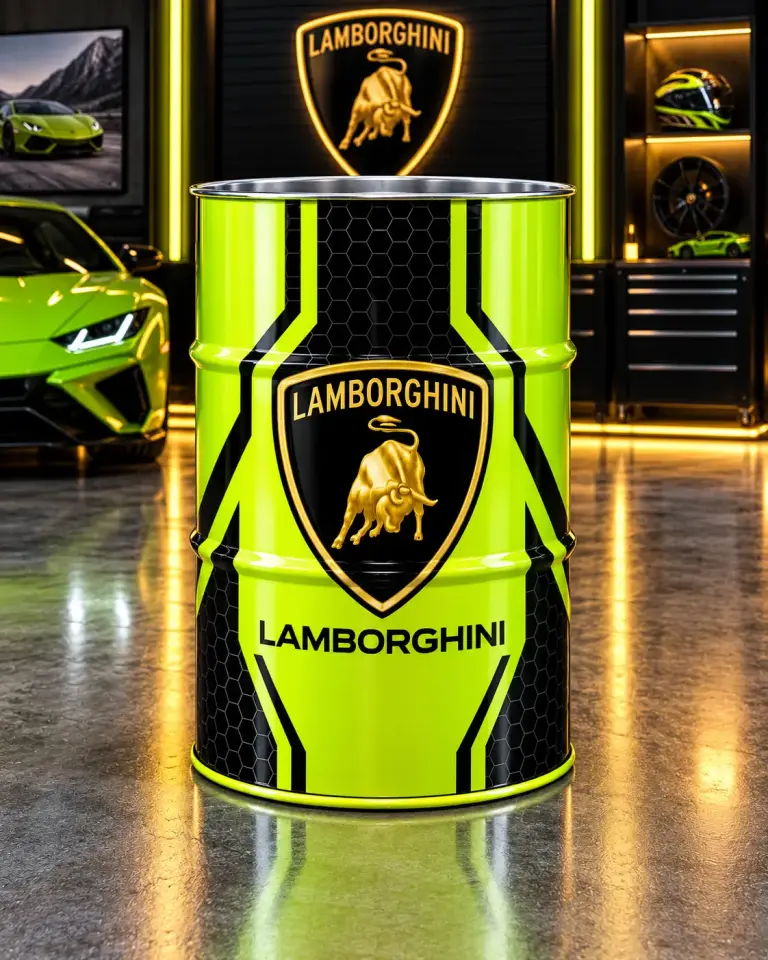 Lamborghini Dekoratif Varil – Garaj ve Otomotiv Dekorasyonu
