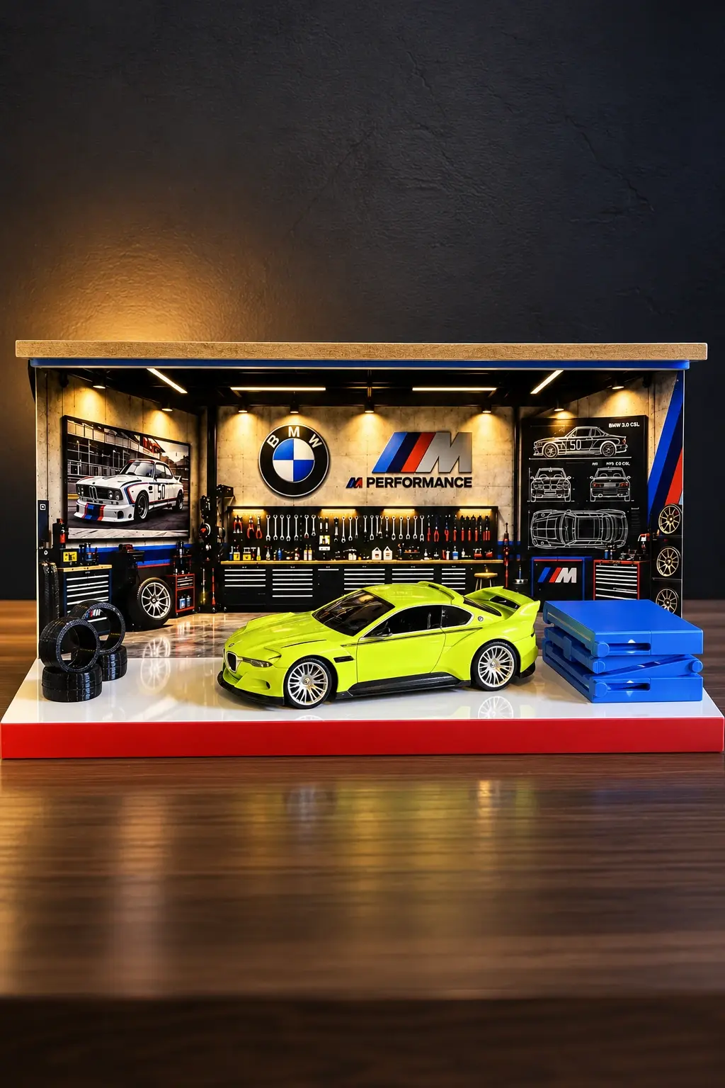 BMW M Performance Garaj Dioraması – Özel Tasarım Model Araç Sergileme