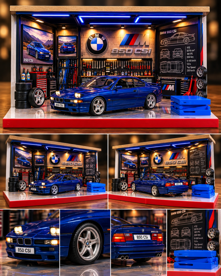 BMW 850 CSi & Subaru Impreza WRX STI – Premium Garaj Dioraması