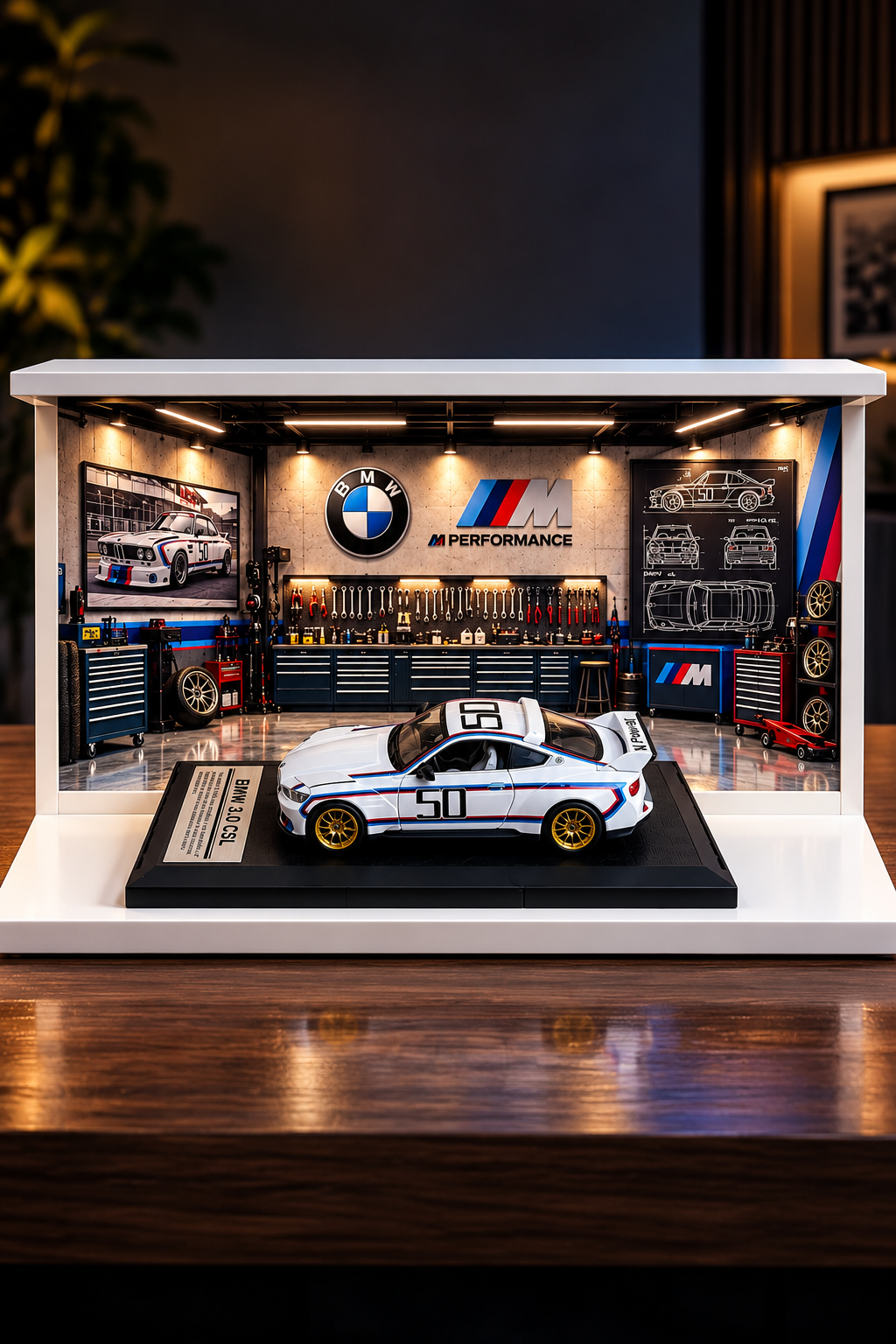 BMW 3.0 CSL M Performance – Premium Garaj Dioraması