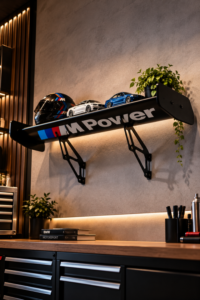 BMW M Power Spoiler Duvar Rafı | OZWORKS