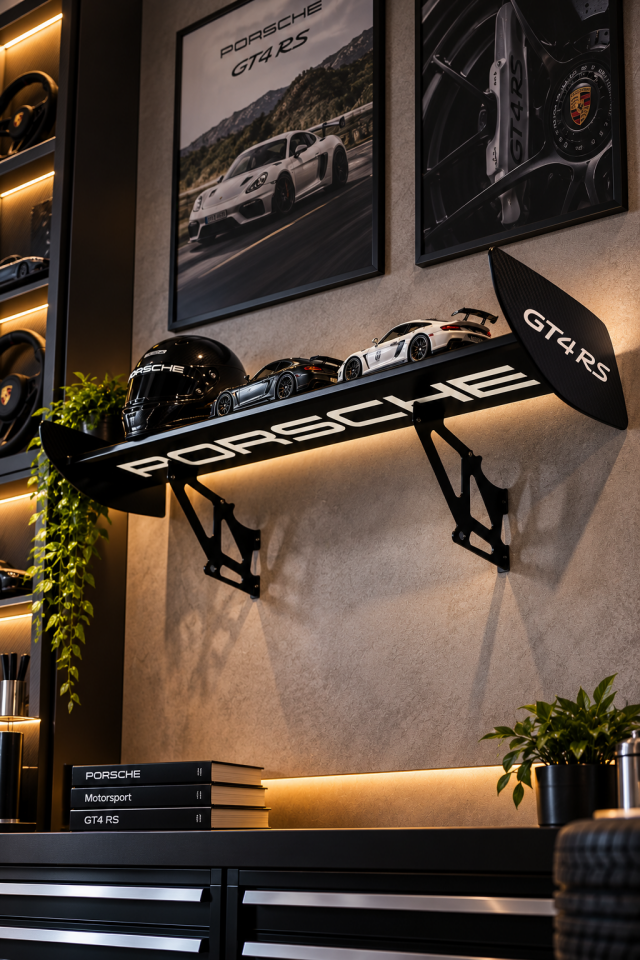 Porsche 911 GT4 RS Spoiler Duvar Rafı | OZWORKS