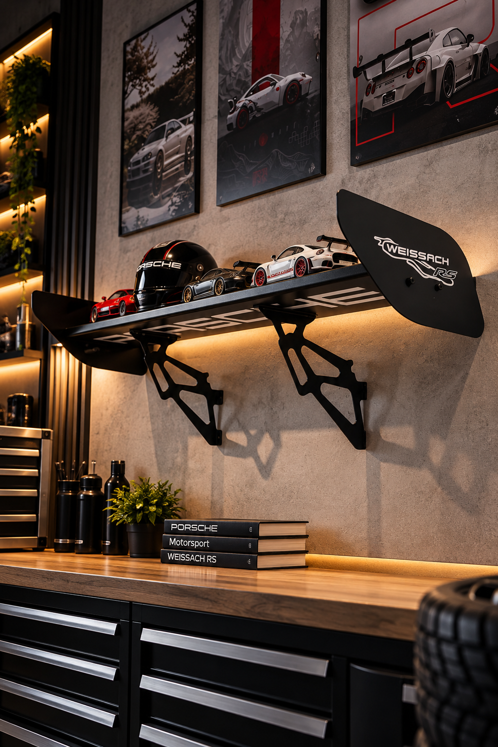 Porsche Weissach RS Spoiler Duvar Rafı | OZWORKS